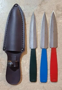 NOB 3-Piece Vintage Throwing Knife Set made in Taiwan. - Picture 1 of 14