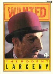 1990 Topps Dick Tracy Stickers  #11 THE RODENT Sticker Card NM