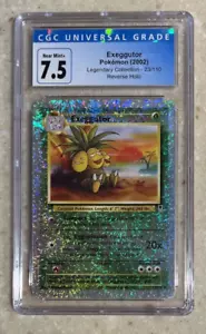 2002 POKEMON LEGENDARY COLLECTION Reverse Holo EXEGGUTOR 23/110 CGC 7.5 - Picture 1 of 2