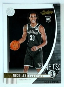 Panini Absolute Memorabilia Rookie RC #98 2019-20 Nicholas Claxton Nets - Imagen 1 de 3