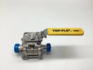 Top-Line 3 Pc Stainless Steel Sanitary Ball Valve 3/4” CF8M 1000 WOG TF4 - Picture 1 of 8