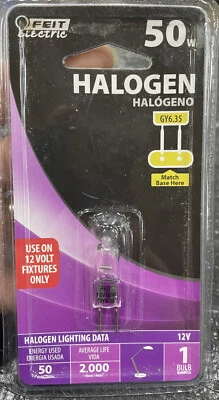 NEW Feit Electric Bulb 50 Watt 12 Volt GY6.35 Base Factory Sealed - Image 1 of 4
