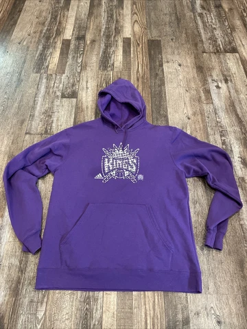 Men’s 2013 ADIDAS Sacramento Kings Purple Sweatshirt Size Medium Cover