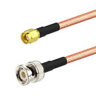Bnc Male To Sma Male Rg400 Straight Antenna Adapter Coaxial Pigtail Cable 2M