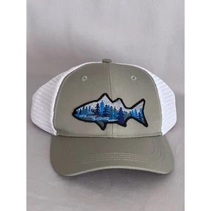 Telluride Clothing Co Snapback Mesh Khacki/weiß bunt Fisch Wald Logo Mütze - Bild 1 von 9