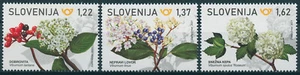 Slovenia Flowers Stamps 2021 MNH Laurustine Wayfaring Snowball Tree 3v set - Picture 1 of 1