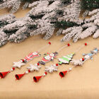 4 Stck. Weihnachten Holz Schneeflocke Anhänger Weihnachtsbaum Ornamente