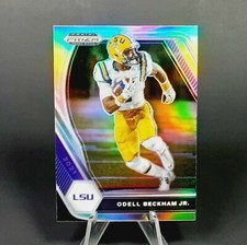 Odell Beckham Jr LSU HTF PRIZM SILVER IA INSERT OBJ CARD 