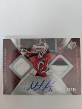 2007-08 Upper Deck SPx Winning Materials Jersey/Patch Auto Martin Brodeur 8/25