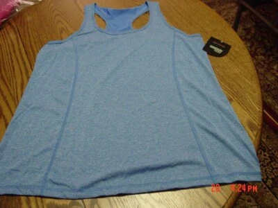 Camiseta sin mangas Danskin azul con espalda cruzada para mujer Foto 1 de 3