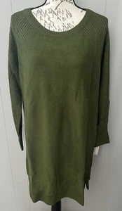 Lularoe Lauren Sweater Dress Size Medium M New Beautiful Solid Green Nwt - Picture 1 of 4