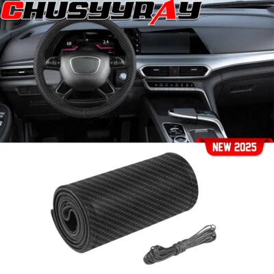 Cubierta de volante hágalo usted mismo de 15" de cuero genuino para Nissan Rogue 2008-2019 2020 NUEVO Foto 1 de 4