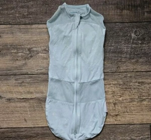 HAPPIEST BABY Sleepea Sleep Sack Swaddle Sweet Pea Teal Stars Size Small 5-12 lb - Picture 1 of 7