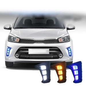 12V Front Fog and Turn Signal Light for Kia Pegas 2018 2019 LED Options - Picture 1 of 8