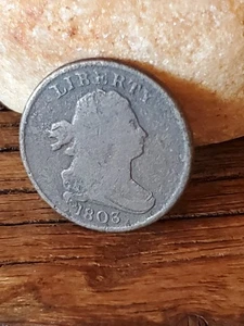 1803 Draped Bust Half Cent 1/2 cent good - Picture 1 of 2
