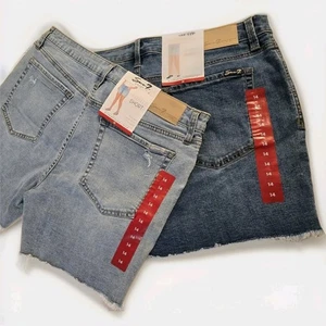 NEU X2!! SEVEN7 WEEKEND SHORTS GR. 14 DENIM STRETCH BLAU JEANS AUSGEFRANSTER SAUM 2 PAAR! - Bild 1 von 19