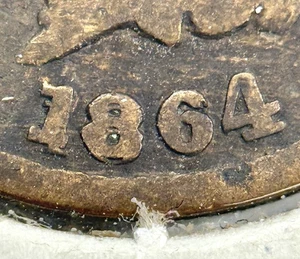 1864-L 1c Indian Head Cent RPD FS-2301 S-1 BN - gereinigt - Schlüsselsorte AG/G selten - Bild 1 von 3
