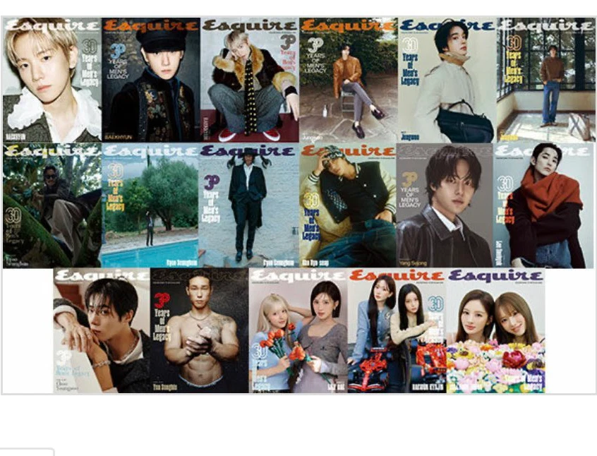 ESQUIRE Korea 2025 OCTOBER Baekhyun, Jungwoo, Ahn Hyo Seop, Yang Se Jong, Lily - Image 1 of 1