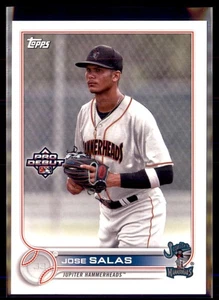 Lote de 3 cartas 2022 Topps Pro debut José Salas Jupiter Hammerheads #PD-197 - Imagen 1 de 2