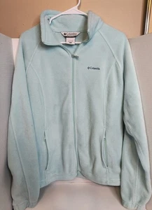 Columbia Sportswear Full Zip Fleece Light Blue Jacket Women's Size X-Large - Picture 1 of 5