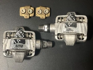Time ATAC Alium Pedals LOW MILEAGE Silver with Cleats - Picture 1 of 9