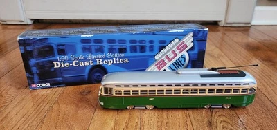 CORGI PTC PHILADELPHIA PA PCC STREETCAR TROLLEY 1:50 DIECAST #55001 - Image 1 of 4