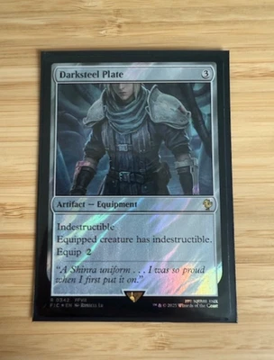MTG: Darksteel Plate (Surge Foil) Commander: Final Fantasy Surge Foil NM - Image 1 of 2