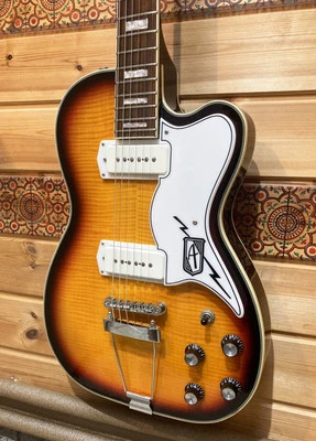 EASTWOOD GUITARS Airline TUXEDO Used Rosewood Fingerboard Sunburst w/Soft Case - Image 1 of 4