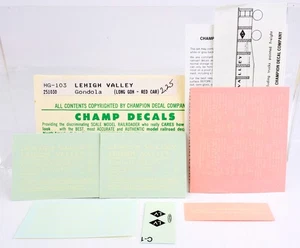 CHAMP HO HG-103 LEHIGH VALLEY GONDOLA DECAL - Picture 1 of 1