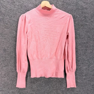 Skies Are Blue Sweater Pullover Women S Small Pink Long Sleeve Knit High Neck - Image 1 of 4