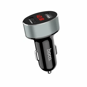 HOCO Cargador de coche (cabeza) 2 x USB con LCD 2,1A (Z26) NEGRO - Imagen 1 de 4