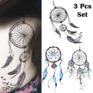 Traumfänger Set Temporäre Tattoos Körper Arm Tattoo Aufkleber Halbarm Fake - Bild 1 von 8
