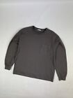 GU Japan chest pocket long sleeve t shirt pullover size S gray cotton