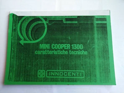 INNOCENTI MINI COOPER 1300 MANUALE CARATTERISTICHE TECNICHE RIPRODOTTO (523) - Immagine 1 di 4