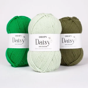 DROPS DAISY Garn DK Kammgarn Gewicht Merinowolle 1,8 Unzen 120 Yards 20+ FARBEN - Bild 1 von 33