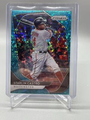 Panini Prizm Tier II 2020 lanzamiento rápido verde azulado Donut Circle/15 Starlin Castro #144 Foto 1 de 3