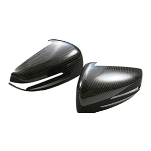 Carbon Fiber Side View Mirror Cover Caps Compatible for W204 C207 2012-2019 L+R - Picture 1 of 8