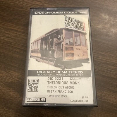 Thelonious Monk Alone In San Francisco Cassette Tape Original Jazz Classics Bop Foto 1 de 3