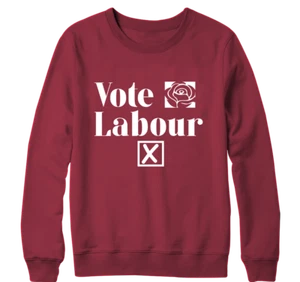 Vote Labour Sweatshirt Jeremy Corbyn UK Politician General Party Election Public - Picture 1 of 16