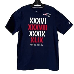 Nike New England Patriots Super Bowl XL Regular Fit Blau Kurzarm T-Shirt - Bild 1 von 5
