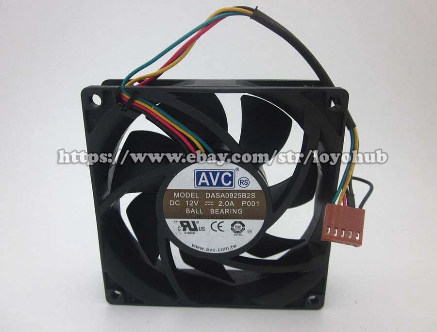 Original AVC DASA0925B2S 12V 2.0A 9CM 9025 PWM temperature control cooling fan - Image 1 of 4