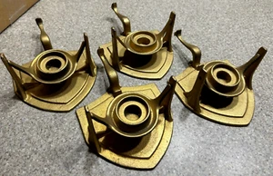 Set Vintage Heavy Antique Tilting Candle Holder Wall Sconce Nautical Brass JAPAN - Picture 1 of 13