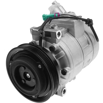 Compresor de aire acondicionado con polea de 4 ranuras y embrague para Volkswagen Passat 2001-2005 Foto 1 de 4