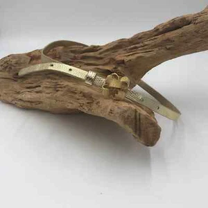 LILLY PULITZER Skinny Gold Metallic Critter Belt Present-Liz XS/S - Picture 1 of 6