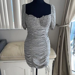 Storia Vici Schulterfreies Kleid mit Blumenmuster S - Bild 1 von 8