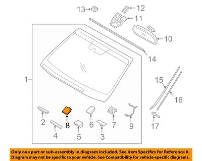 Sensor de parabrisas HYUNDAI OEM 13-18 Santa Fe 972573V100 Foto 1 de 2
