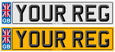 PAIR 100% LEGAL CAR REGISTRATION NUMBER PLATES 3D FONT BORDER GB PREMIUM ACRYLIC