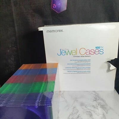 NEW Memorex Multi-Color Slim Jewel Cases 50 Pack  - Image 1 of 4