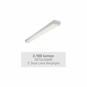 🔥Metalux 2ft. 2-Light Linear White Integrated LED Ceiling Strip Light 2ST2L2040 - Picture 1 of 4