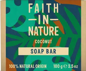 Faith In Nature Natural Coconut Hand Soap Bar, Hydrating, Vegan & Cruelty Free - Picture 1 of 4